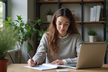 Jeune femme professionnelle dans un bureau moderne