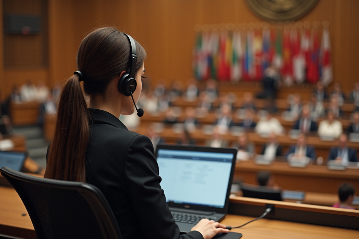 Jeune interprete concentrée dans une salle d