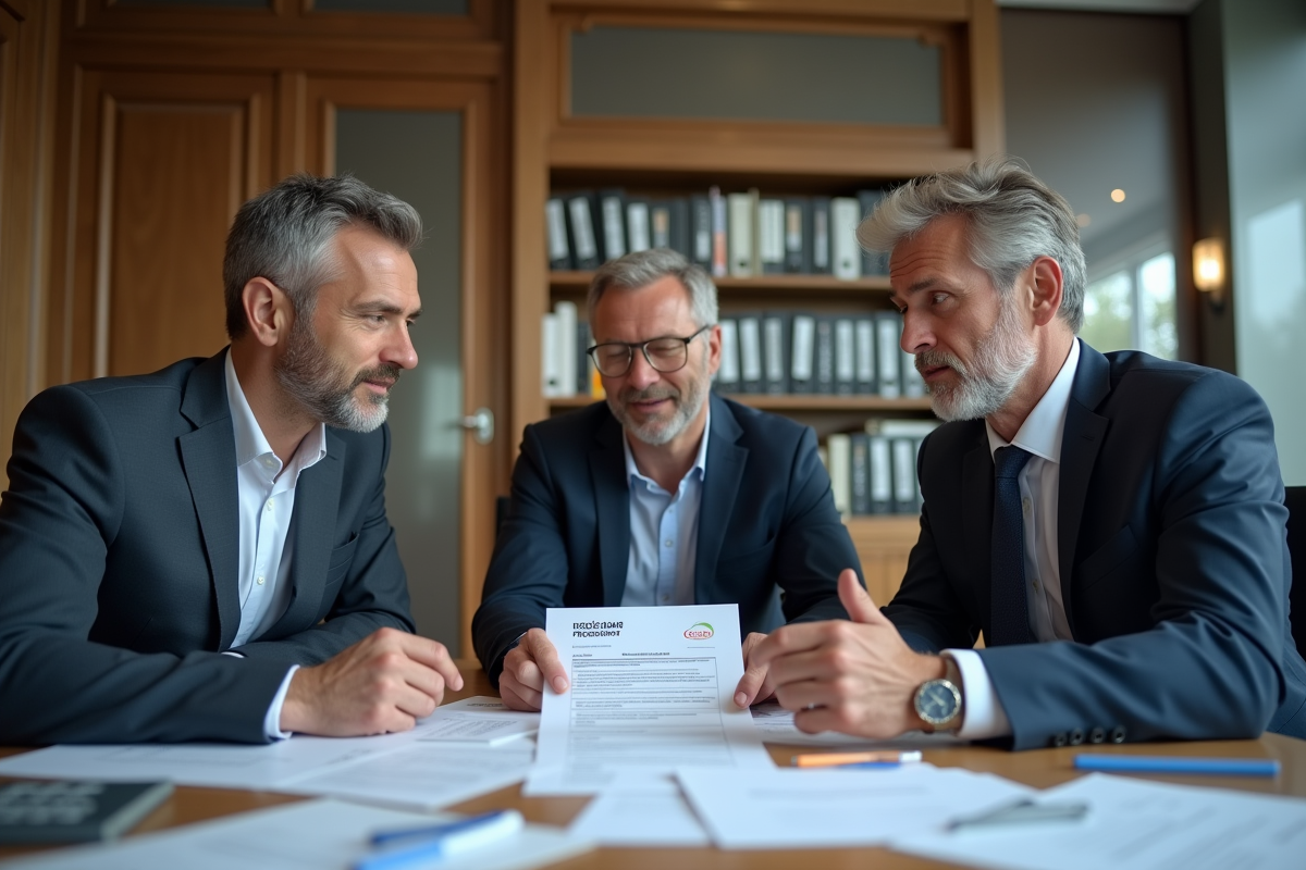 Trois professionnels discutent d